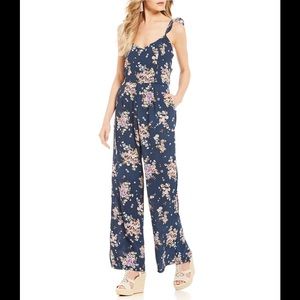 GB by Gianni Bini Ruffle Sleeve Floral Jumpsuit